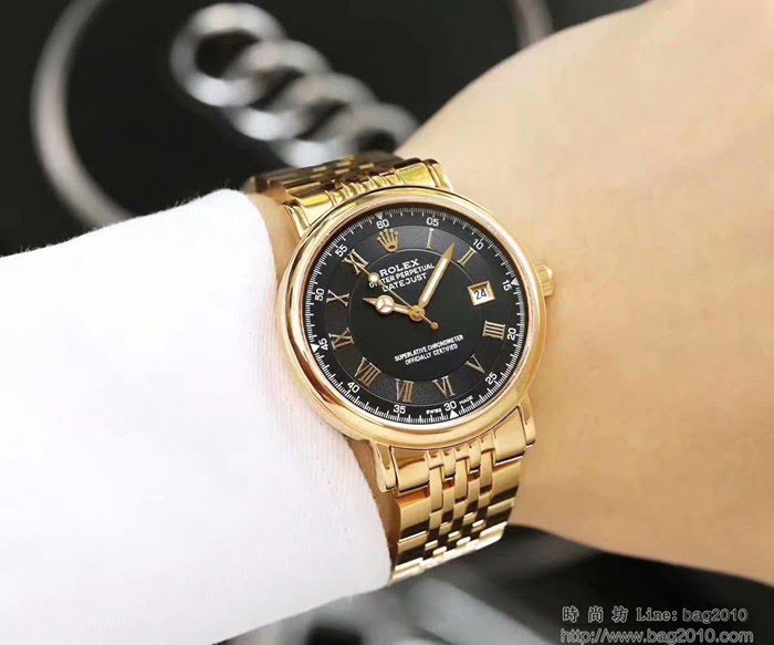 ROLEX勞力士 最新經典羅馬字面 男裝鋼帶 進口全自動機械 男士腕表 30米防水  wssb4760